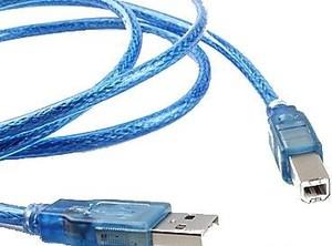 Кабель USB 2.0 RITAR AM/BM, 1.8m, 1 феррит, прозрачный синий [7378]