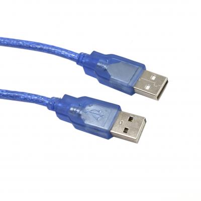 Кабель USB 2.0 RITAR AM/AM, 1.8m, прозрачный синий [7374]