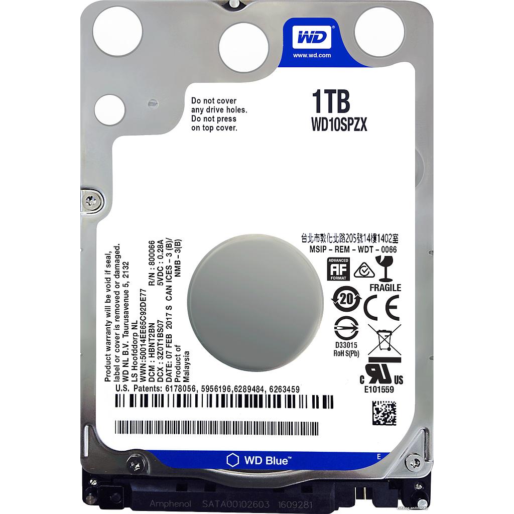 Жесткий диск WD 2.5&quot; 1TB 6GB/S 128MB/BLUE (WD10SPZX)