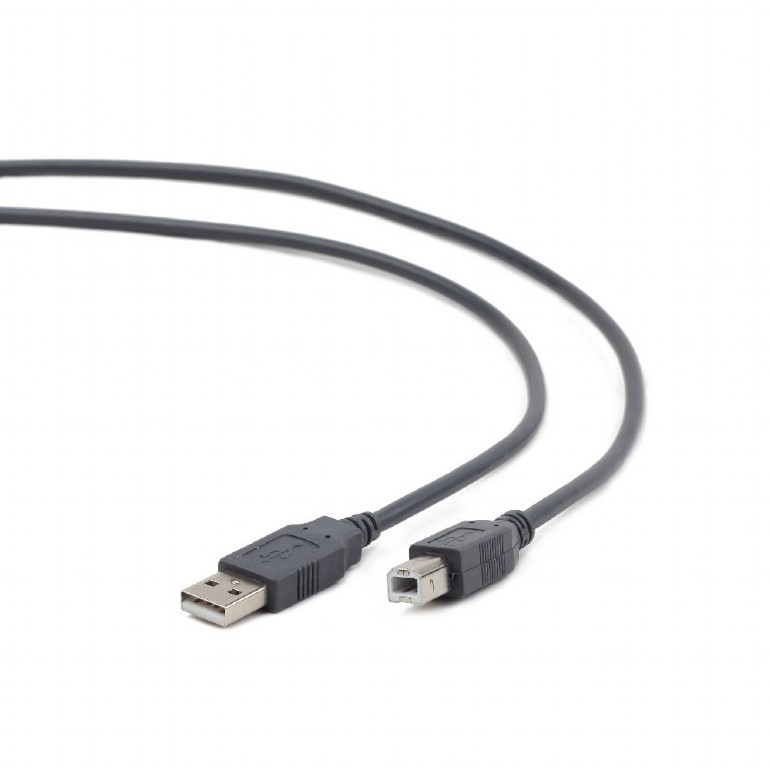 Кабель Cablexpert USB2.0 A-папа/B-папа, серый, 1.8 м, премиум [CCP-USB2-AMBM-6G]
