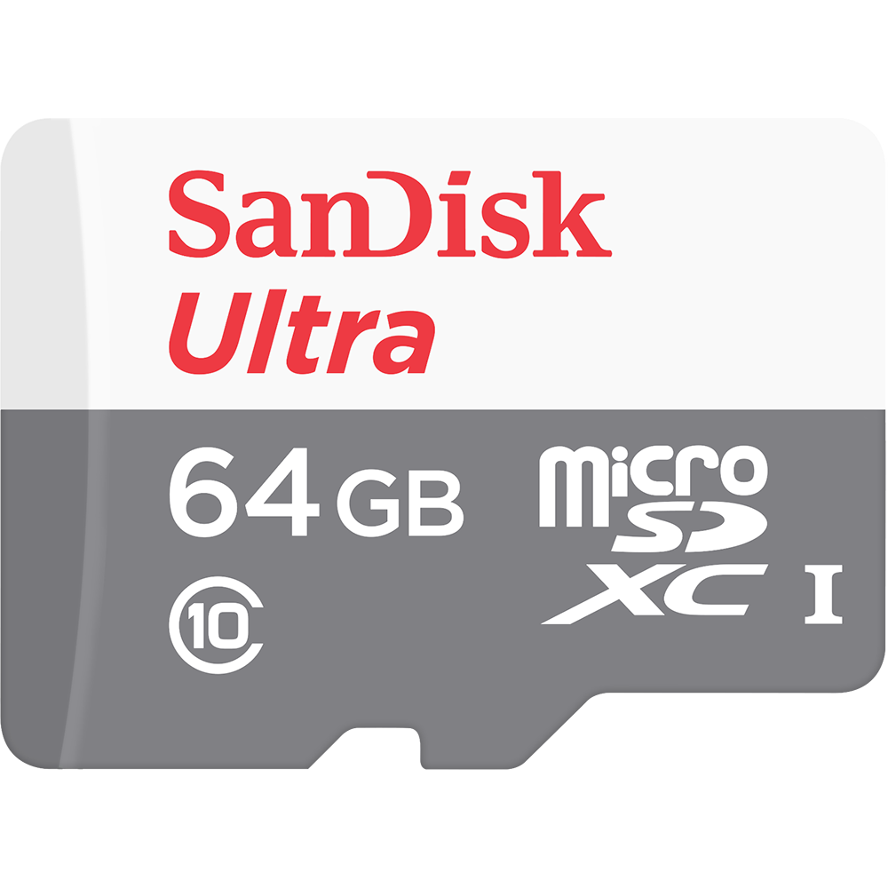 Карта памяти 64GB SanDisk microSDXC Ultra C10 80MB/s [SDSQUNS-064G-GN3MN]