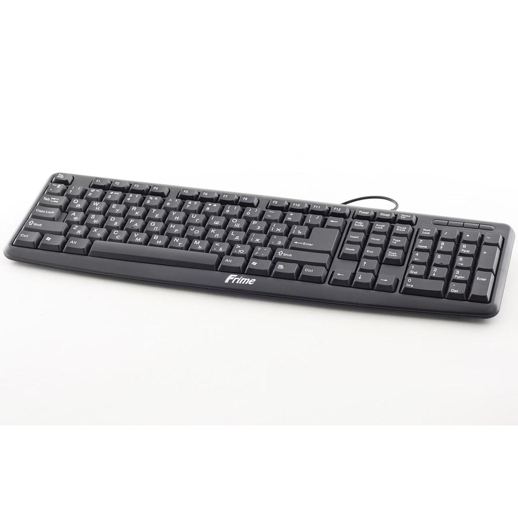 Клавиатура Frime FKBS-002 Black проводная, обычная, мембранная, интерфейс: USB, цвет: черный [FKBS-002 USB]