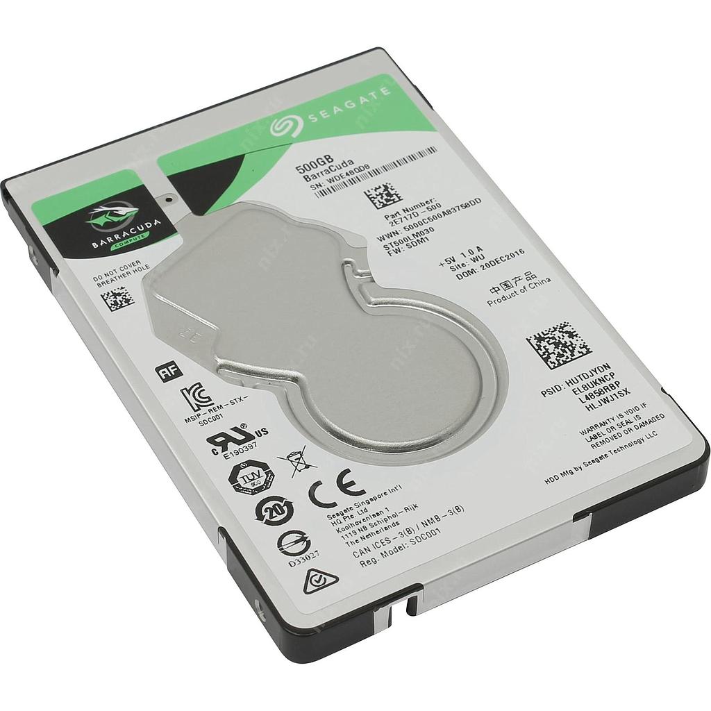Жёсткий диск 500GB Seagate BarraCuda 5400rpm 128MB (ST500LM030)