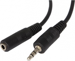 [001830] Удлинитель Audio DC3.5 папа-мама 1.0м, ССА Stereo Jack, (круглый) Black cable, Пакет [7918]