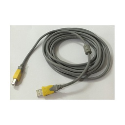 [002013] Кабель USB 2.0 V-Link AM/BM, 3.0m, 1 феррит, Grey/Yellow, Q200 [7412]