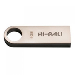 [008204] Флешка 4GB Hi-Rali Shuttle series Silver [HI-4GBSHSL]