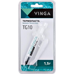 [008233] Термопаста Vinga TG10 для процесорів, 4.63 W/mK, 1.5 г, шприц