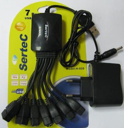 [008239] Хаб USB 2.0 Sertec H-020, 7 портов (гидра), Blister [H-020]
