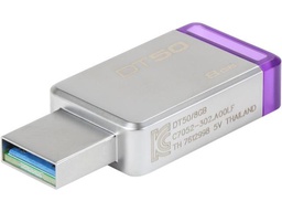 [008650] Флешка USB3.0 8GB Kingston DataTraveler 50 Metal/Purple (DT50/8GB)
