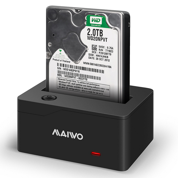Док-станция для HDD 2,5&quot; SATA/SSD, USB3.0 Maiwo K208 black [K208 black]