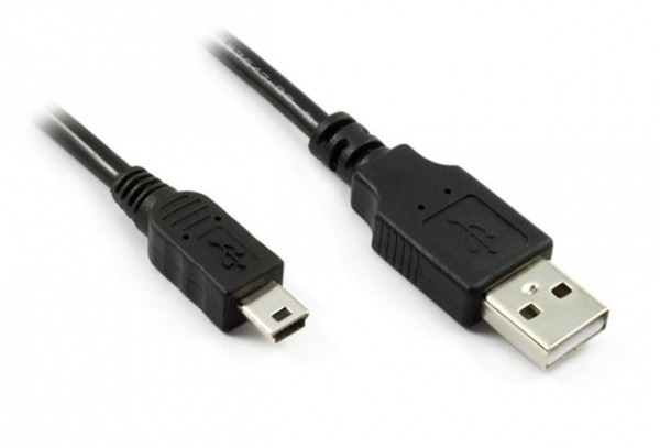 Кабель USB 2.0 (AM/Mini 5 pin) 0,3м, черный [4430]