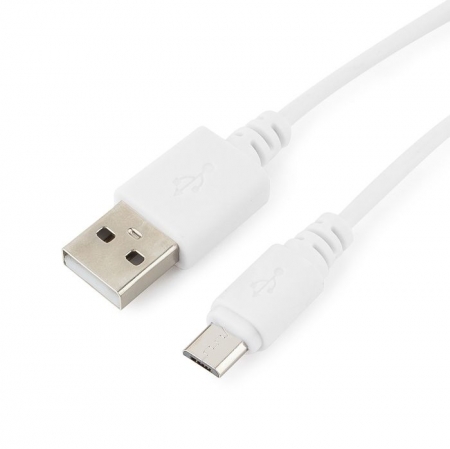 Кабель USB 2.0 (AM/Miсro 5 pin) 1,0м, белый, ОЕМ, Q500 [7224]