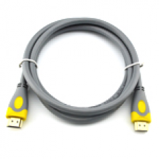 Кабель HDMI-HDMI V-Link High Speed 1,5m, v2,0, OD-8.2mm, круглый Grey, Yellow [7407]
