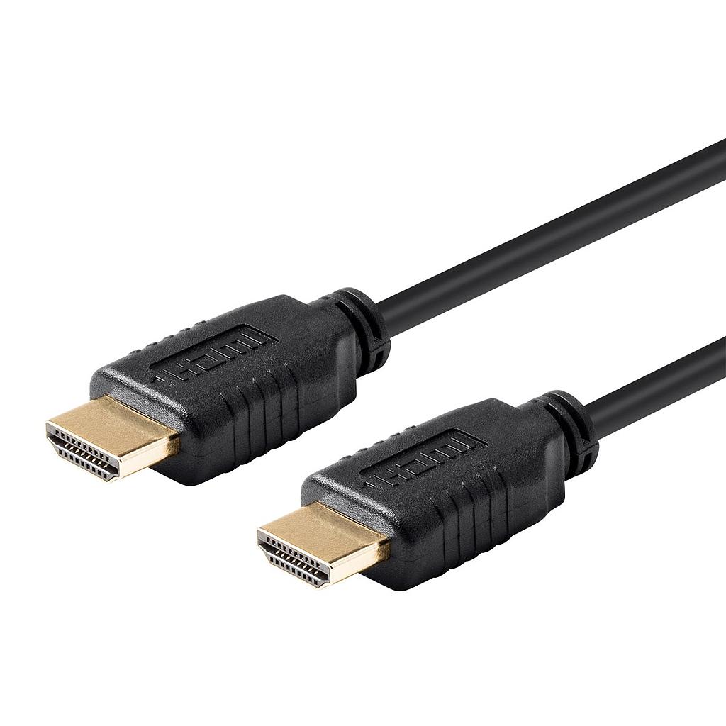 Кабель HDMI-HDMI HIGH SPEED 1m, v1.4, OD-7.5mm, круглый Black, коннектор Black [4427]