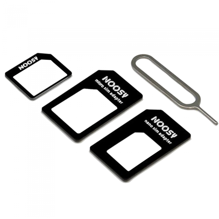 Перехідник для SIM карт NOOSY 3 в 1, micro-nano, micro-sim, nano-sim, White [5689]