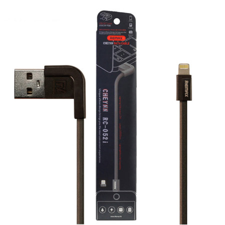 Кабель Remax  Cheynn Cable for iPhone 5/6/7/SE RC-052i, Black, длина 1м, BOX [RC-052i]
