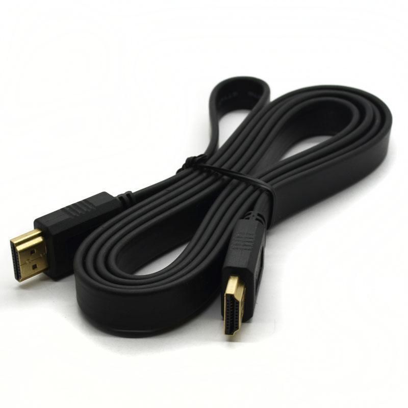 Кабель HDMI-HDMI 1.5m, v1.4, плоский Black [4460]