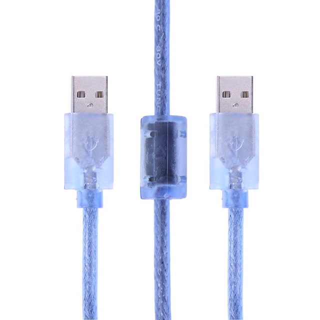 Кабель USB 2.0 RITAR AM/AM, 1.5m, прозрачный синий [7373]