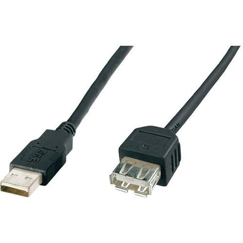 Удлинитель USB 2.0 AM/AF, 2.0m, 1 феррит, черный [7366]