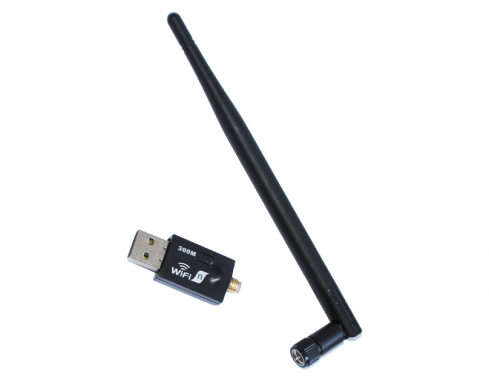 Беспроводной сетевой адаптер с антенной 20см Wi-Fi-USB CL-UW07B , 802.11bgn, 300MB, 2.4GHz [CL-UW07B]
