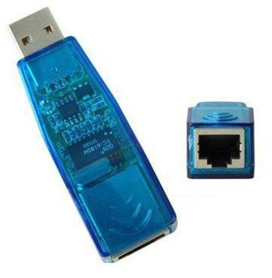 Контролер USB 2.0 to Ethernet  - Мережевий адаптер 10/100Mbps, Blue [FY-1026]
