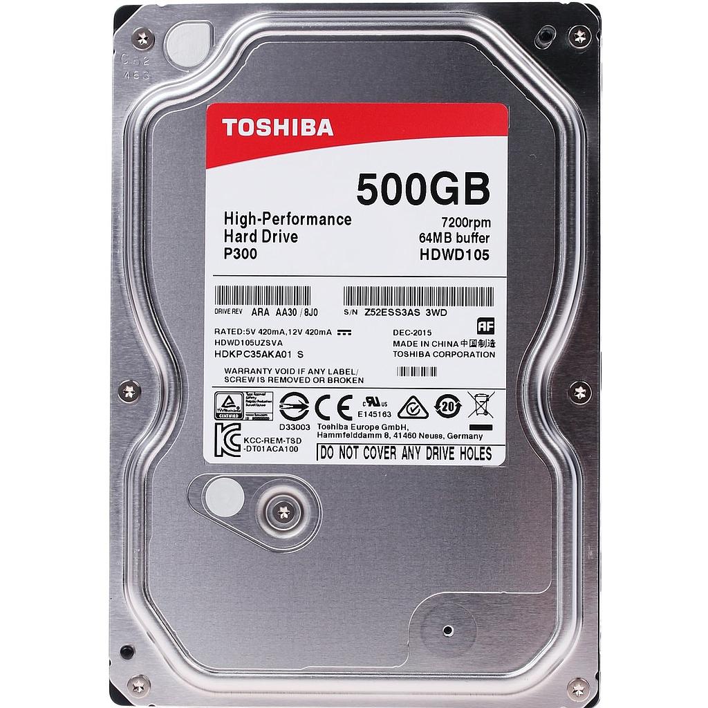 Жесткий диск Toshiba 3,5&quot; 500GB 7200rpm SATAIII 64MB (HDWD105UZSVA)