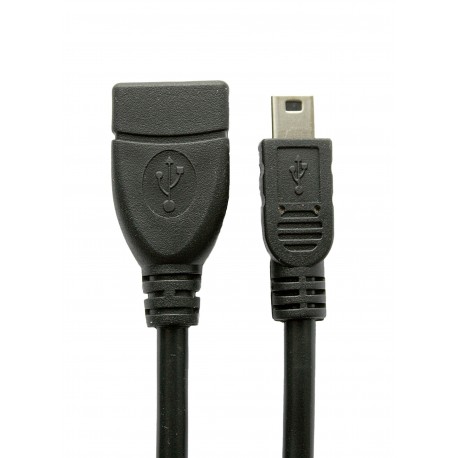 Кабель USB OTG Atcom usb af / mini usb, 0.8m, black