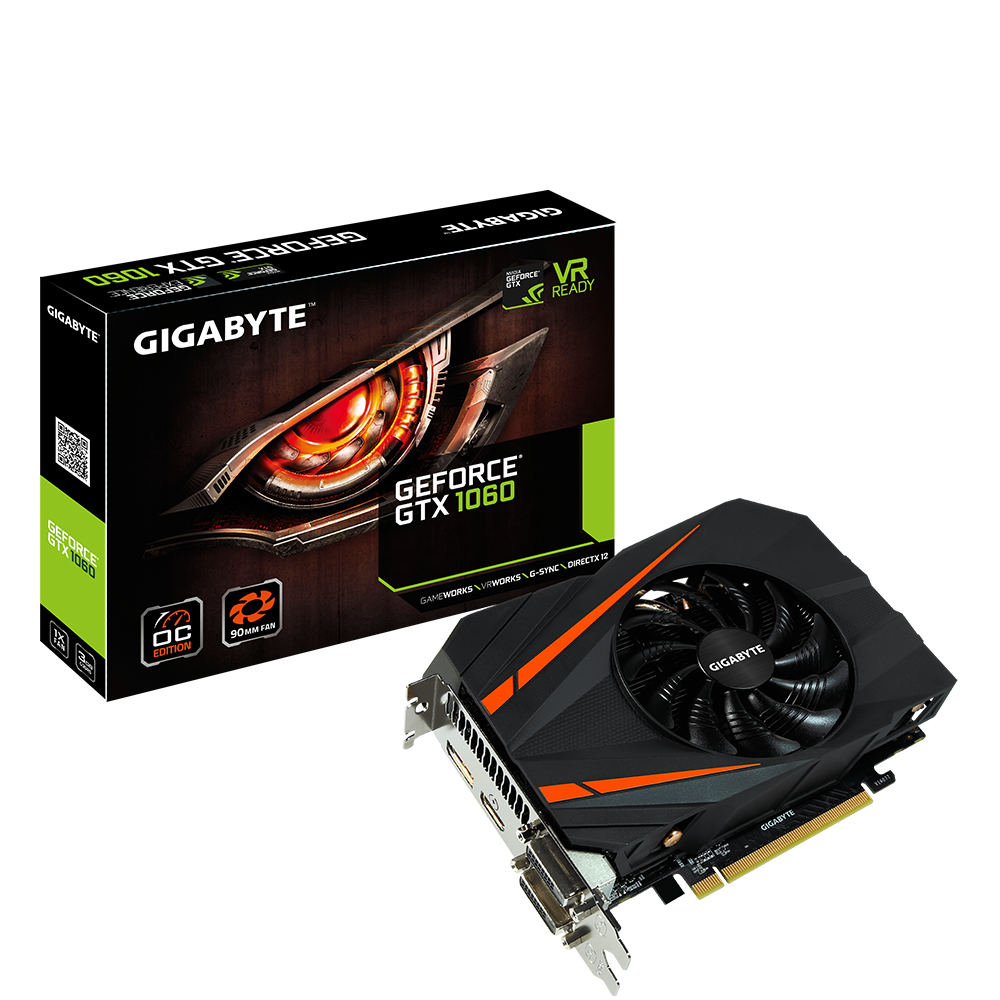 Видеокарта Gigabyte GeForce GTX 1060 3GB  (1620/8164) [GV-N1060IXOC-3GD]
