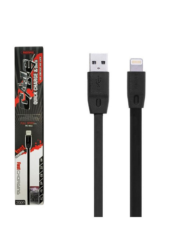 Кабель USB Remax Lightning Full Speed RC-001i 1м черный