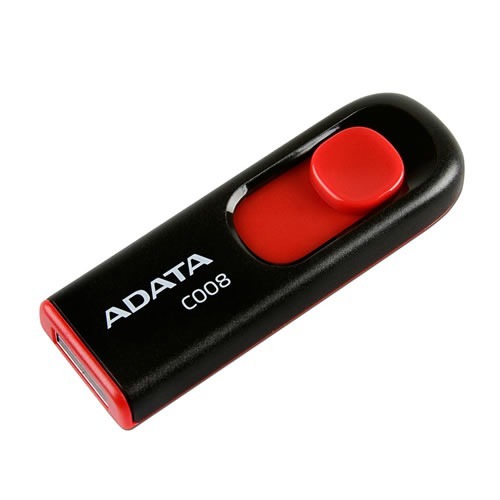 Флешка 16GB Adata C008 Black/Red (AC008-16G-RKD)