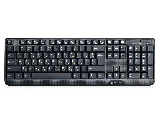 Клавіатура REAL-EL Standard 500 Black, USB [EL123100010]