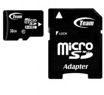 Карта пам'яті Team microSDHC 32GB Class10 + adapter [TUSDH32GCL1003]
