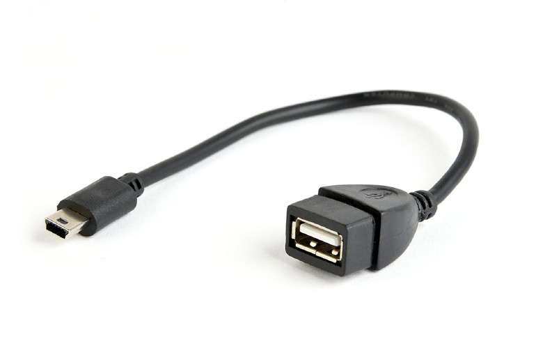Кабель Cablexpert OTG USB2.0, A-F/mini USB B-M, 0.1m [A-OTG-AFBM-002]