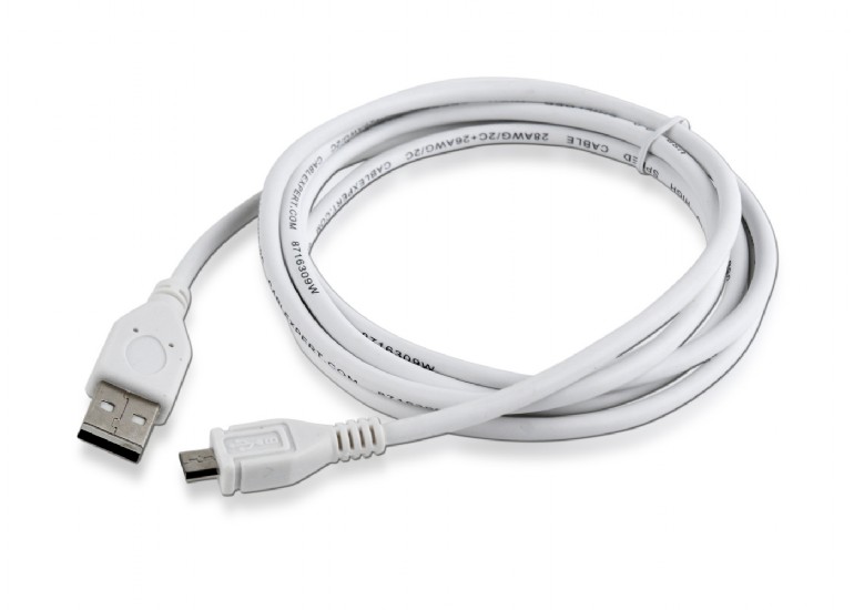 Кабель Cablexpert USB2.0, A-папа/micro B-папа, 1.8 м, премиум [CCP-mUSB2-AMBM-6-W]