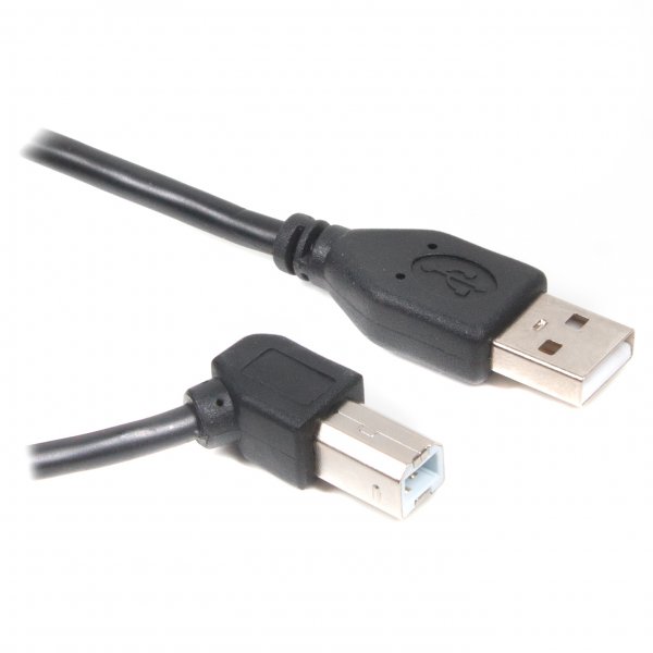 Кабель Cablexpert USB2.0 A-папа/B-папа, угловой, 1.8 м, премиум [CCP-USB2-AMBM90-6]