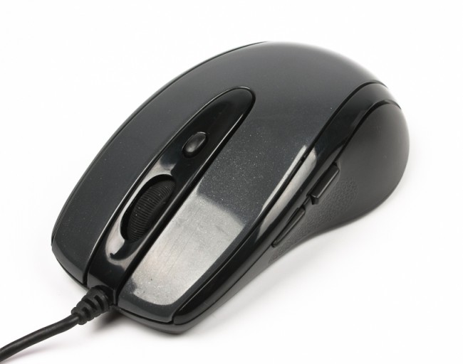 Мышь  A4Tech N-708X-1 Black, V-Track USB, 1600dpi, Glossy Grey