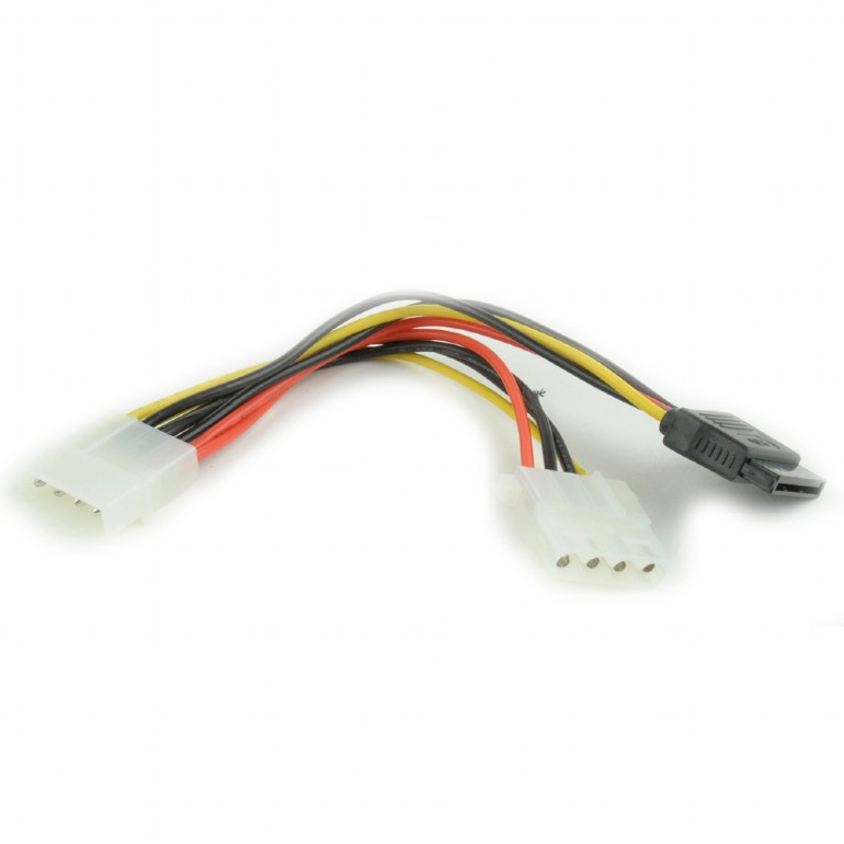 Кабель Cablexpert питания (Molex) M/F + SATA кабель питания, 135mm [CC-SATA-PSY2]