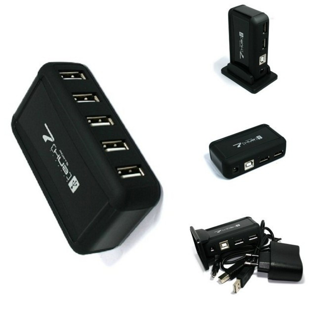 Хаб USB 7 портов+адаптер