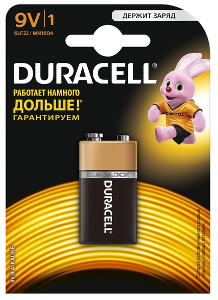 Батарейка КРОНА Duracell MN1604 9V