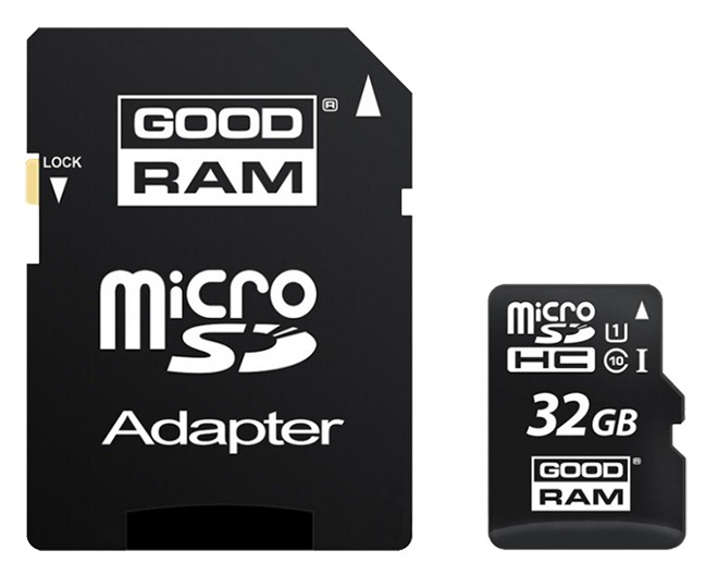 Карта пам'яті GoodRam microSDHC (UHS-1) 32GB Class10 + adapter [M1AA-0320R11]