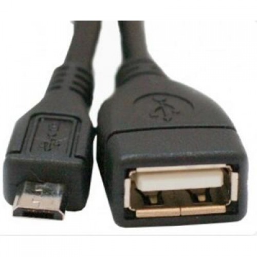Кабель USB OTG usb af / micro usb, 0.8m, black