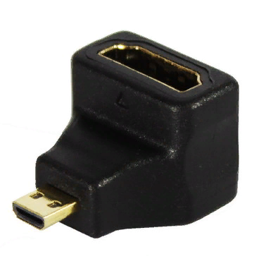 Переходник micro hdmi m - hdmi f угловой