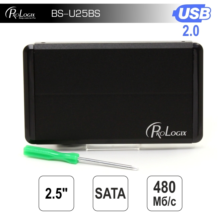 Зовнішня кишеня ProLogix SATA HDD 2.5&quot;, USB 2.0, Black [BS-U25BS]
