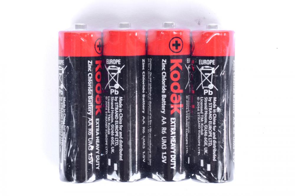 Батарейка KODAK Extra Heavy Duty R6 AA, 4 штуки під блістером, ціна за упаковку