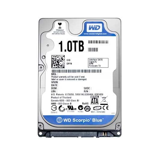 Жесткий диск Western Digital Blue Mobile, 2.5, 1.0TB, 5400RPM, 8MB, SATA [WD10JPVX]