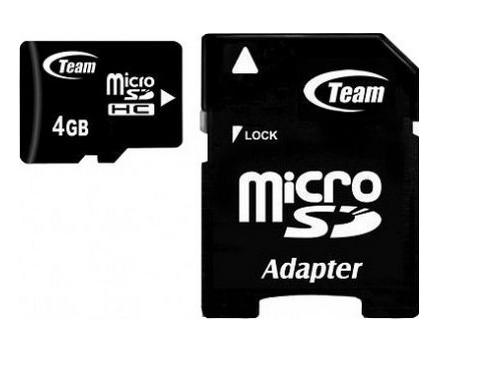 Карта пам'яті MicroSDHC 4GB Class 10 Team + SD-adapter [TUSDH4GCL1003]