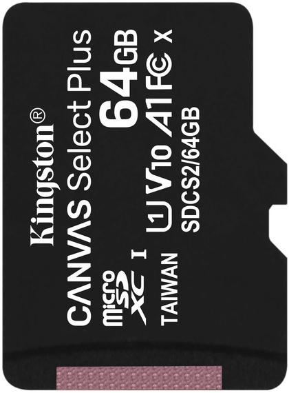 Карта пам'яті MicroSDXC 64GB UHS-I Class 10 Kingston Canvas Select Plus [SDCS2/64GBSP]