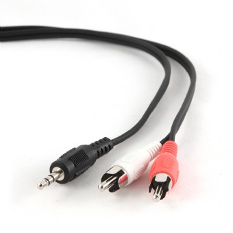 Аудио-кабель Cablexpert (CCA-458-5M) 3.5mm-2хRCA 5м, стерео, Black