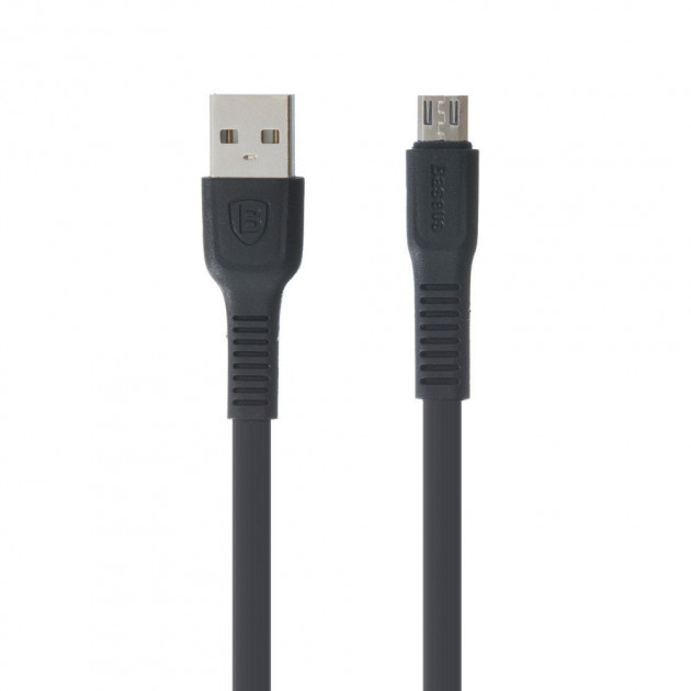 Кабель USB micro 1m плоский black