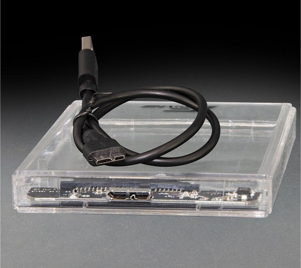 Внешний карман Frime SATA HDD/SSD 2.5&quot;, USB 3.0, Plastic, Clear (FHE80.25U30)